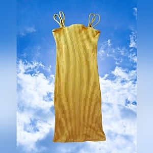 Yellow Spaghetti Strap Dress